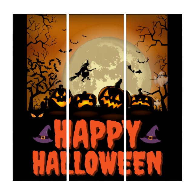 Halloween Spooky Night Collection Canvas Wall Art (Front)