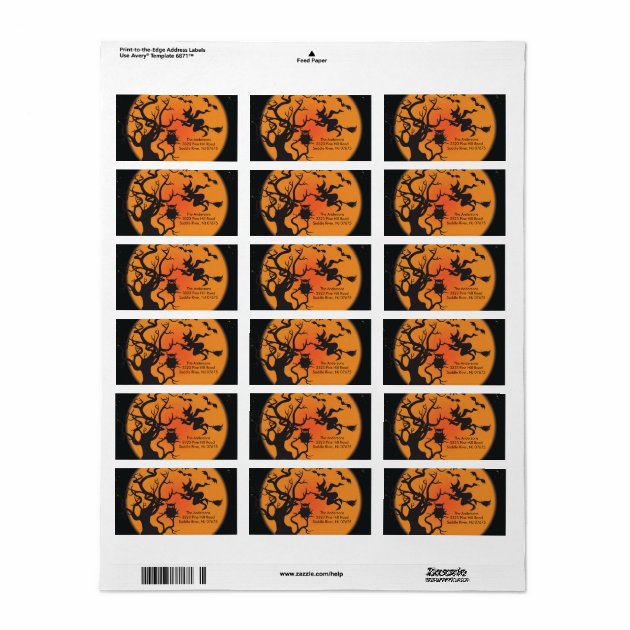 Halloween Spooky Night Return Address Label