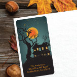 Halloween Spooky Night Return Address Label at Zazzle
