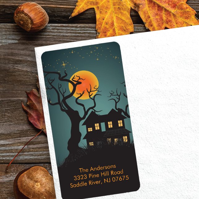 Halloween Spooky Night Return Address Label (Creator Uploaded)
