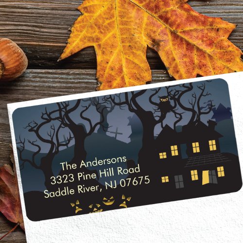 Halloween Spooky Night Return Address Label