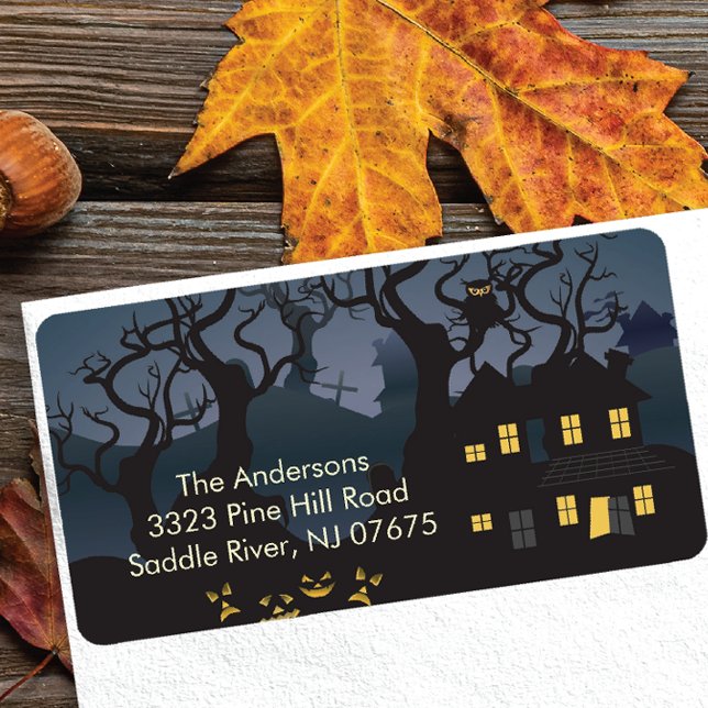 Halloween Spooky Night Return Address Label (Creator Uploaded)