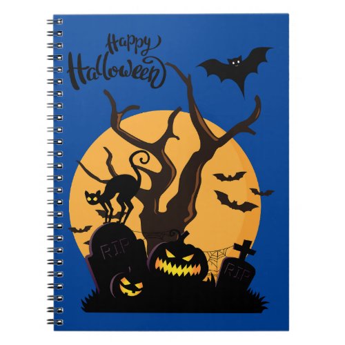 Halloween Spooky NIght Silhouettes  Notebook