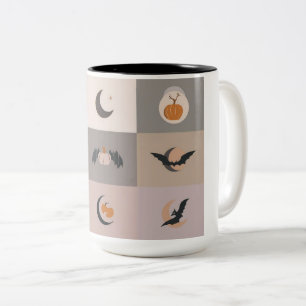 Halloween Spooky Nights Two-Tone Mug. Two-Tone Coffee Mug