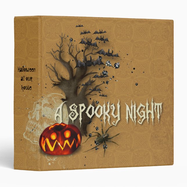 Halloween Spooky Notebook Binder Scrapbook Album (Front/Spine)