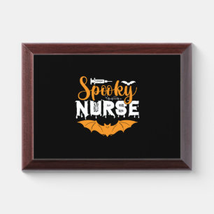Halloween Spooky Nurse Birthday Award Plaque