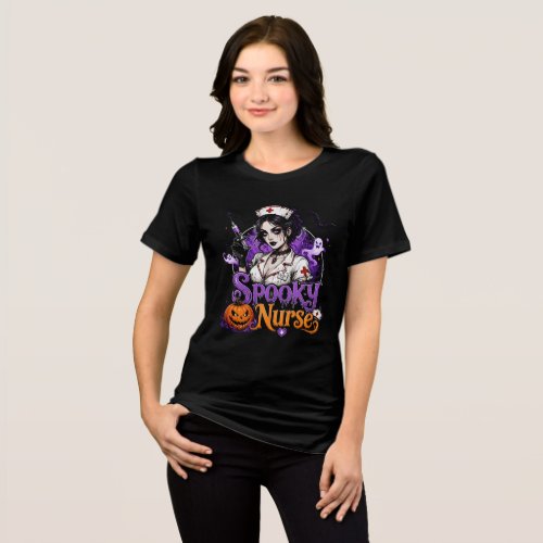 Halloween Spooky Nurse Tri-Blend Shirt