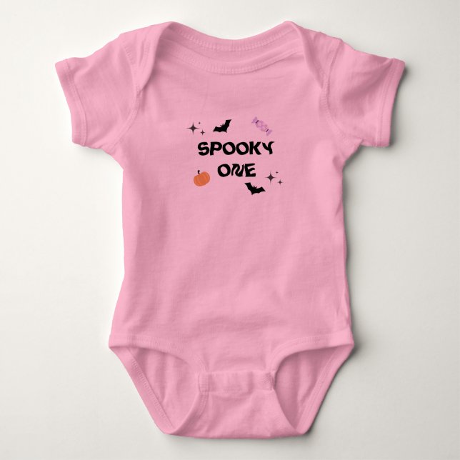Halloween Spooky One Birthday  Baby Bodysuit (Front)