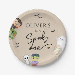 Halloween Spooky One Birthday Paper Plates