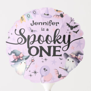 Halloween Spooky One Cute Ghost 1st Birthday Party Balloon