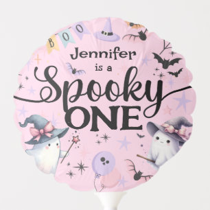 Halloween Spooky One Cute Ghost 1st Birthday Party Balloon