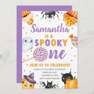 Halloween Spooky One First Birthday Invitation