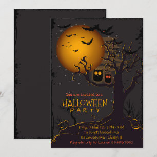 Halloween Spooky Owls Party Invitation