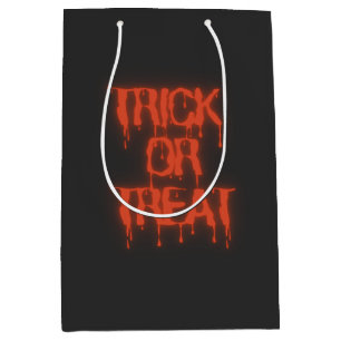 Halloween Spooky Party Favor Blood Typography Medium Gift Bag