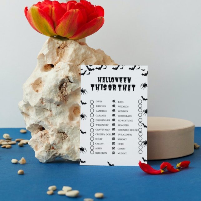 HAlloween Spooky Party This or Taht game Card (Creator Uploaded)