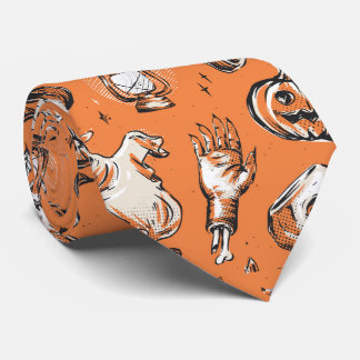 Halloween spooky pattern Neck Tie