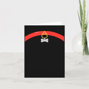 Halloween Spooky Paw Print Collar Bone Tag - Card