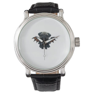 Halloween Spooky Pug Classic T-Shirt Watch