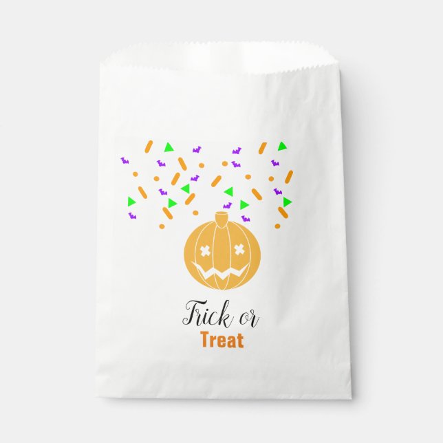 Halloween Spooky Pumpkin | Confetti Sprinkles Favor Bag (Front)