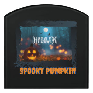 HALLOWEEN SPOOKY PUMPKIN DOOR SIGN