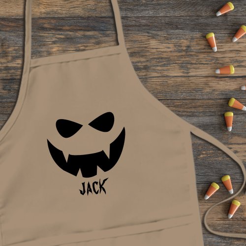 Halloween Spooky Pumpkin Face Jack O Lantern Apron