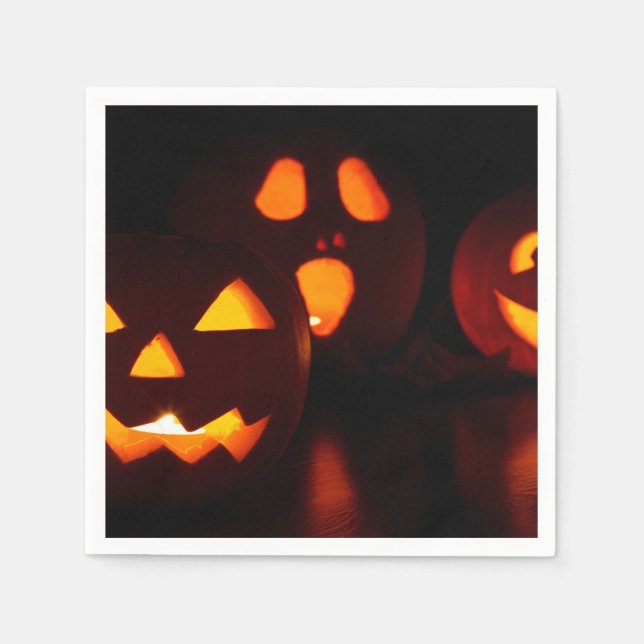 Halloween Spooky Pumpkin Napkins (Front)