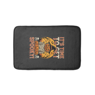 Halloween Spooky Pumpkin Scarecrow Vintage Bath Mat