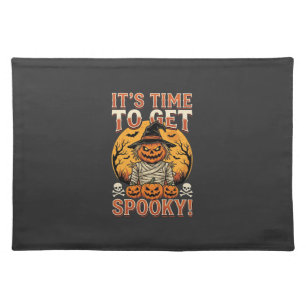 Halloween Spooky Pumpkin Scarecrow Vintage Cloth Placemat