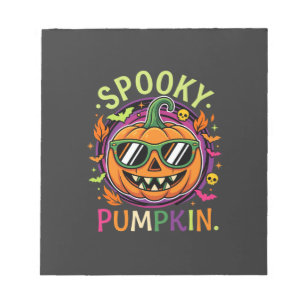 Halloween Spooky Pumpkin Sunglasses Vector Notepad