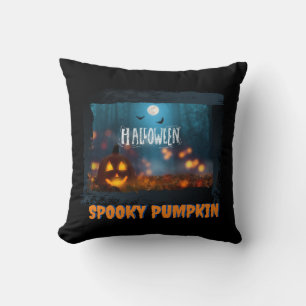 HALLOWEEN SPOOKY PUMPKIN THROW PILLOW