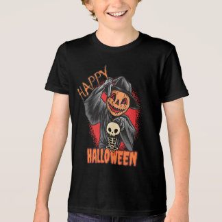 Halloween Spooky Pumpkin Tri-Blend Shirt