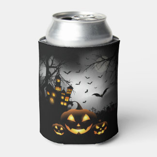 Halloween - Spooky Pumpkins Grey Moon - All Opt Can Cooler