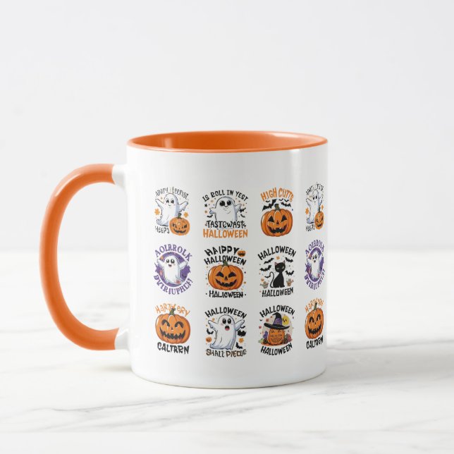 Halloween Spooky Puns" Fun and Humorous Mug (Left)