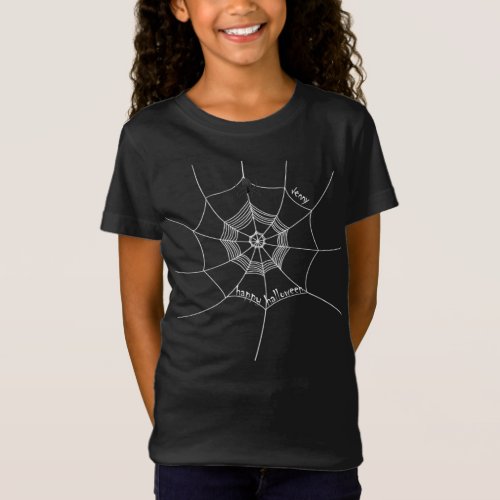 Halloween Spooky Scary Cute Spider Web T_Shirt