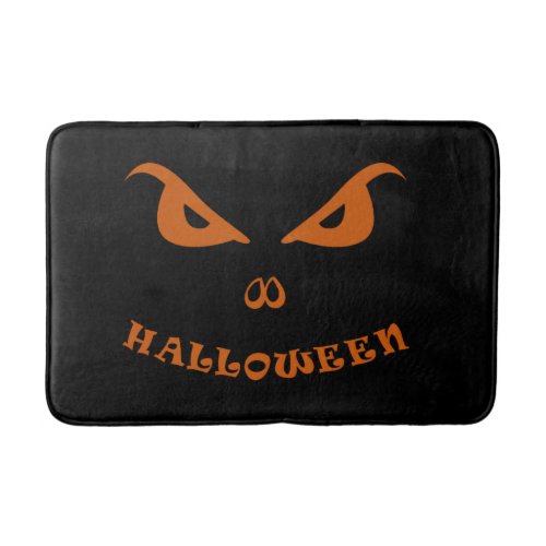Halloween spooky scary face bath mat