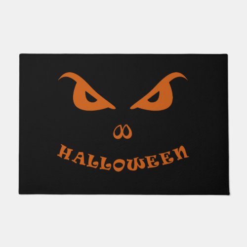 Halloween spooky scary face doormat