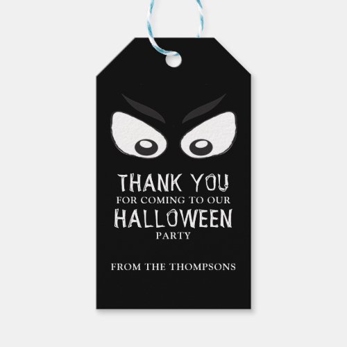 Halloween Spooky Scary Ghost Eyes Thank you Gift Tags