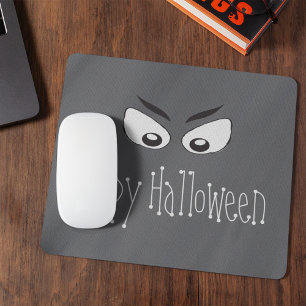 Halloween Spooky Scary Ghost Eyes Whimsical Custom Mouse Pad