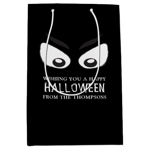 Halloween Spooky Scary Ghost Eyes Whimsical Medium Gift Bag
