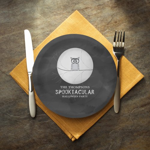 Halloween Spooky Scary Owl Spooktacular Party Paper Plates