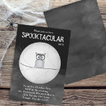 Halloween Spooky Scary Owl Whimsical Spooktacular Invitation<br><div class="desc">This spooky owl sitting in the dark foggy moonlight is a great way to invite your quests to your Spooktacular Halloween party. this design features Halloween spooky creepy scary cute, minimalist simple typography, modern black and white, spooky owl tree branch fog, full moon moonlight night, whimsical fun funny humor, gothic...</div>