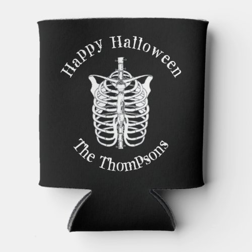 Halloween Spooky Scary Skeleton X Ray Bones Can Cooler