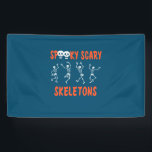 Halloween Spooky Scary Skeletons Dance Birthday Banner<br><div class="desc">Halloween Spooky Scary Skeletons Dance Birthday</div>