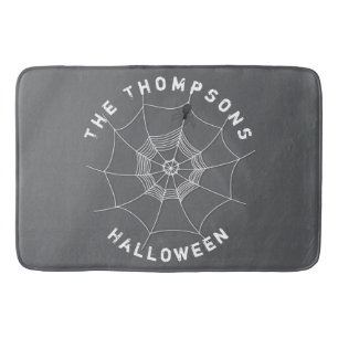 Halloween Spooky Scary Spider Web Custom Bath Mat