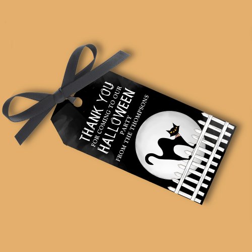 Halloween Spooky Scary Whimsical Black Cat Gift Tags