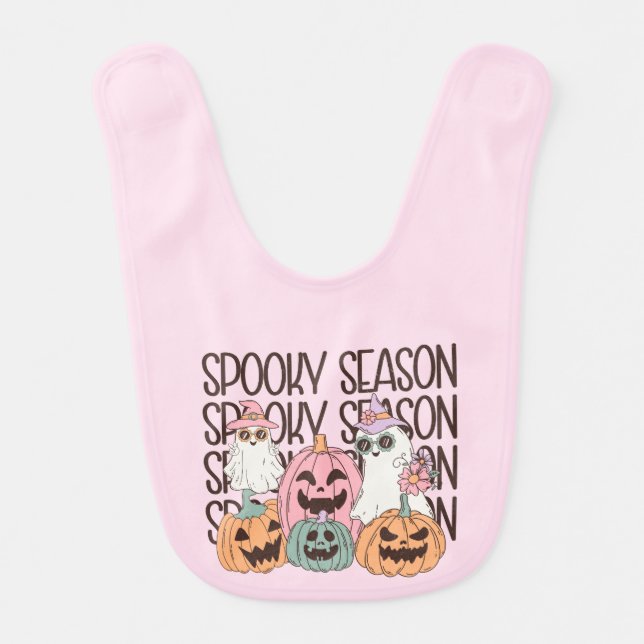 Halloween Spooky Season Baby Bib (Front)