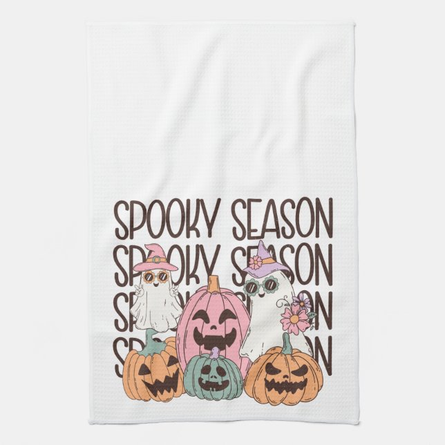 Halloween Spooky Season Kitchen Towel (Vertical)