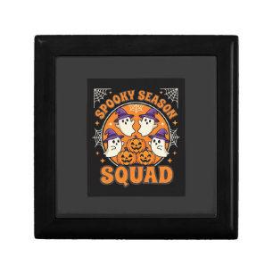 Halloween Spooky Season Squad Ghost Pumpkin Design Gift Box