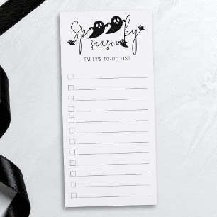 Halloween Spooky Season To-Do List Checklist Magnetic Notepad