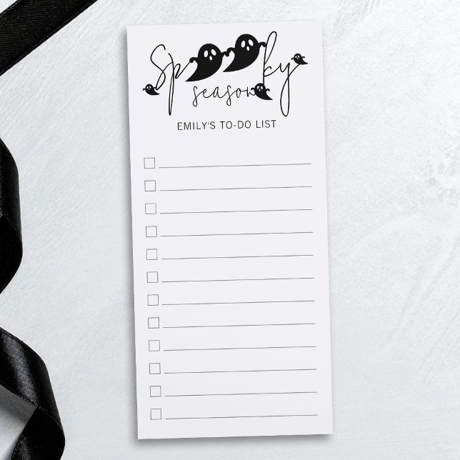Halloween Spooky Season To-Do List Checklist Magnetic Notepad (Creator Uploaded)